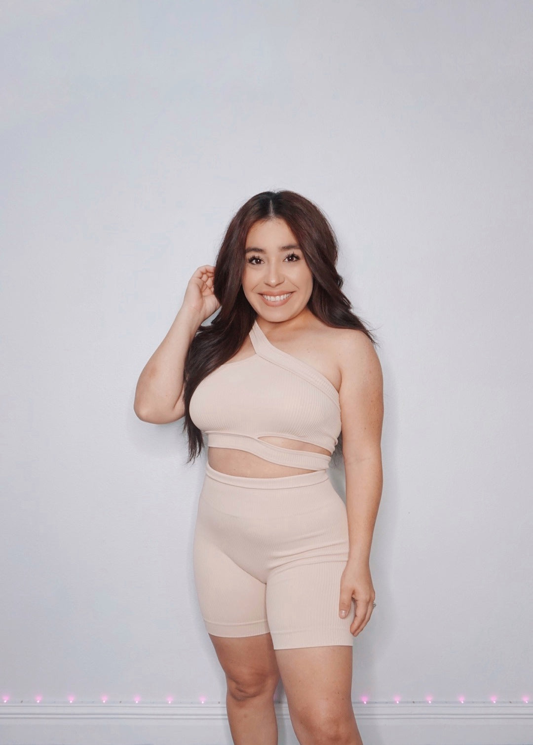 Ribbed Shorts (Tan Beige)