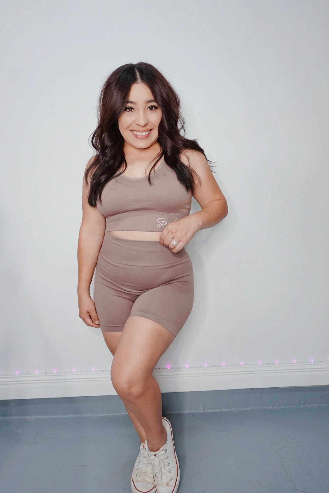 Look Back At It Sports Bra (Coffee)