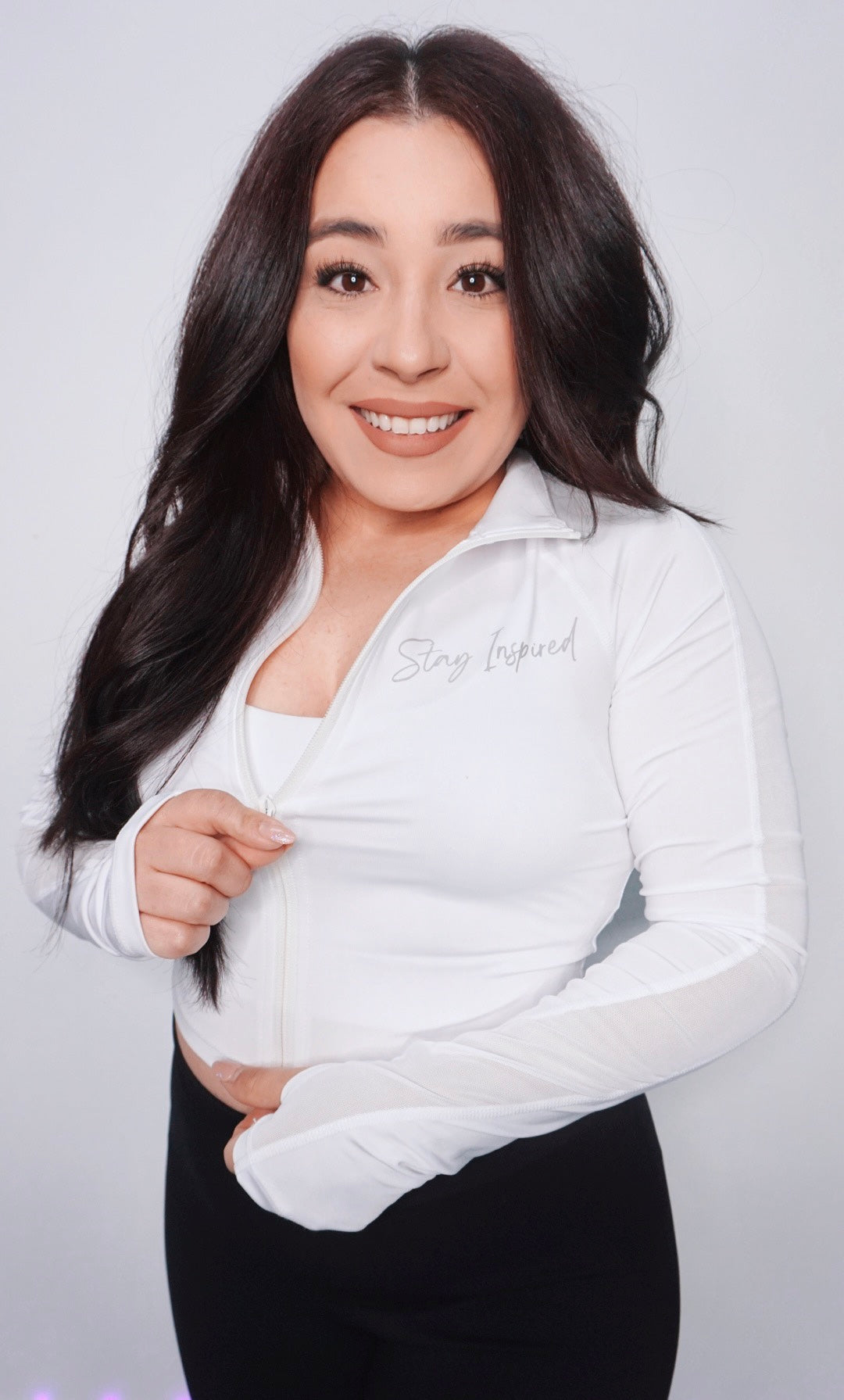 Mesh Cropped Jacket (White)
