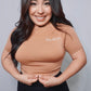 Seamless Crop Tops (Tan)