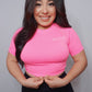 Seamless Crop Tops (Bright Pink)