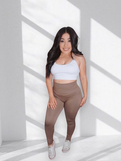 Seamless Scrunch Leggings (Mocha Brown)